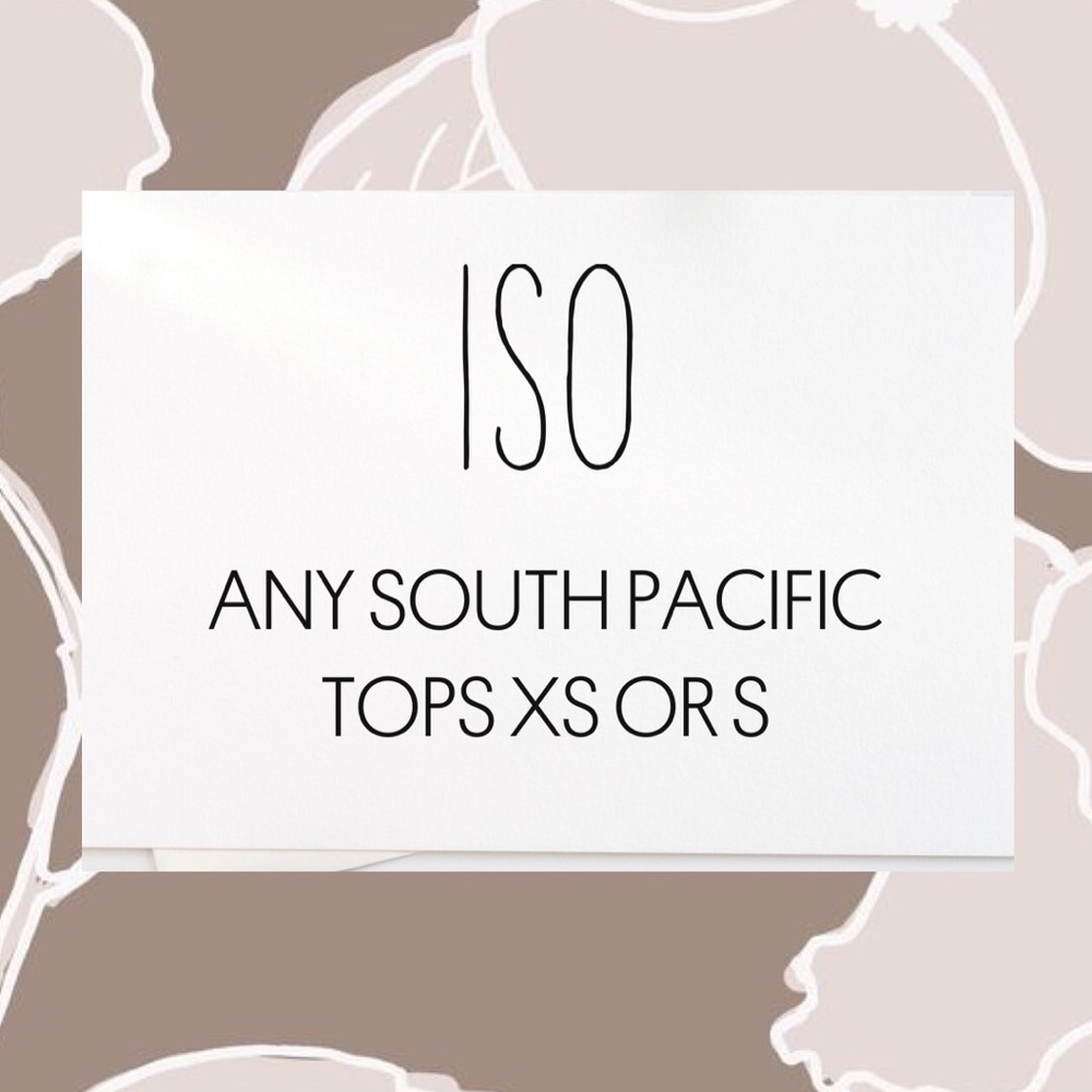 ISO OF SOUTH PACIFIC XS OR SM TOPS